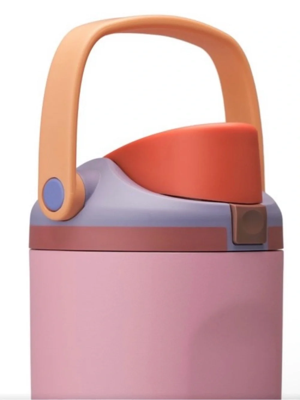 Owala Pink Insulated Travel Bottle with Orange Accent
